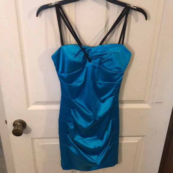 Shiny blue homecoming/snow coming dress - Picture 1 of 2